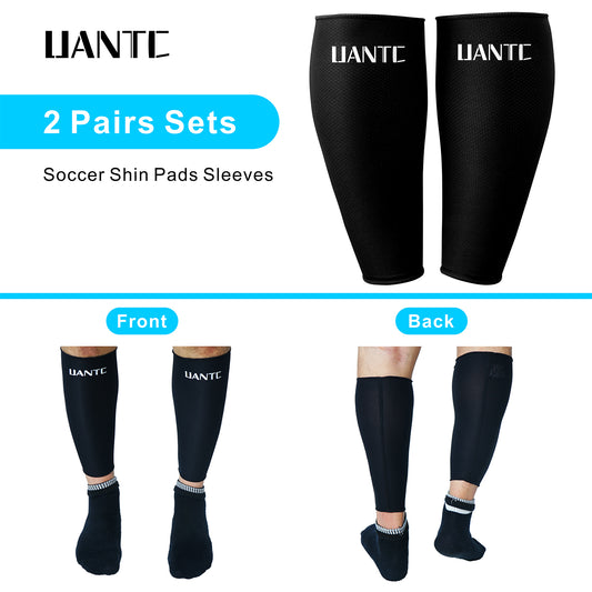 Uantc Soccer Shin Guards Sleeves for Kids/Youth/Adults