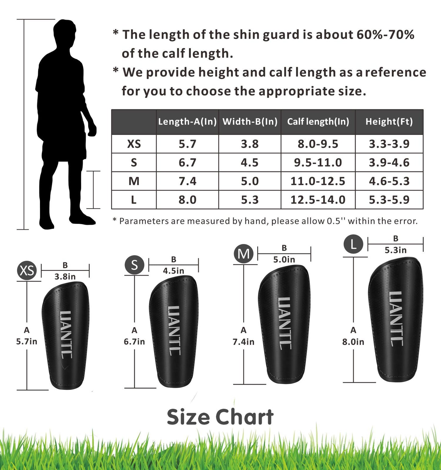 Uantc Soccer Shin Guards for Kids/Youth/Adults