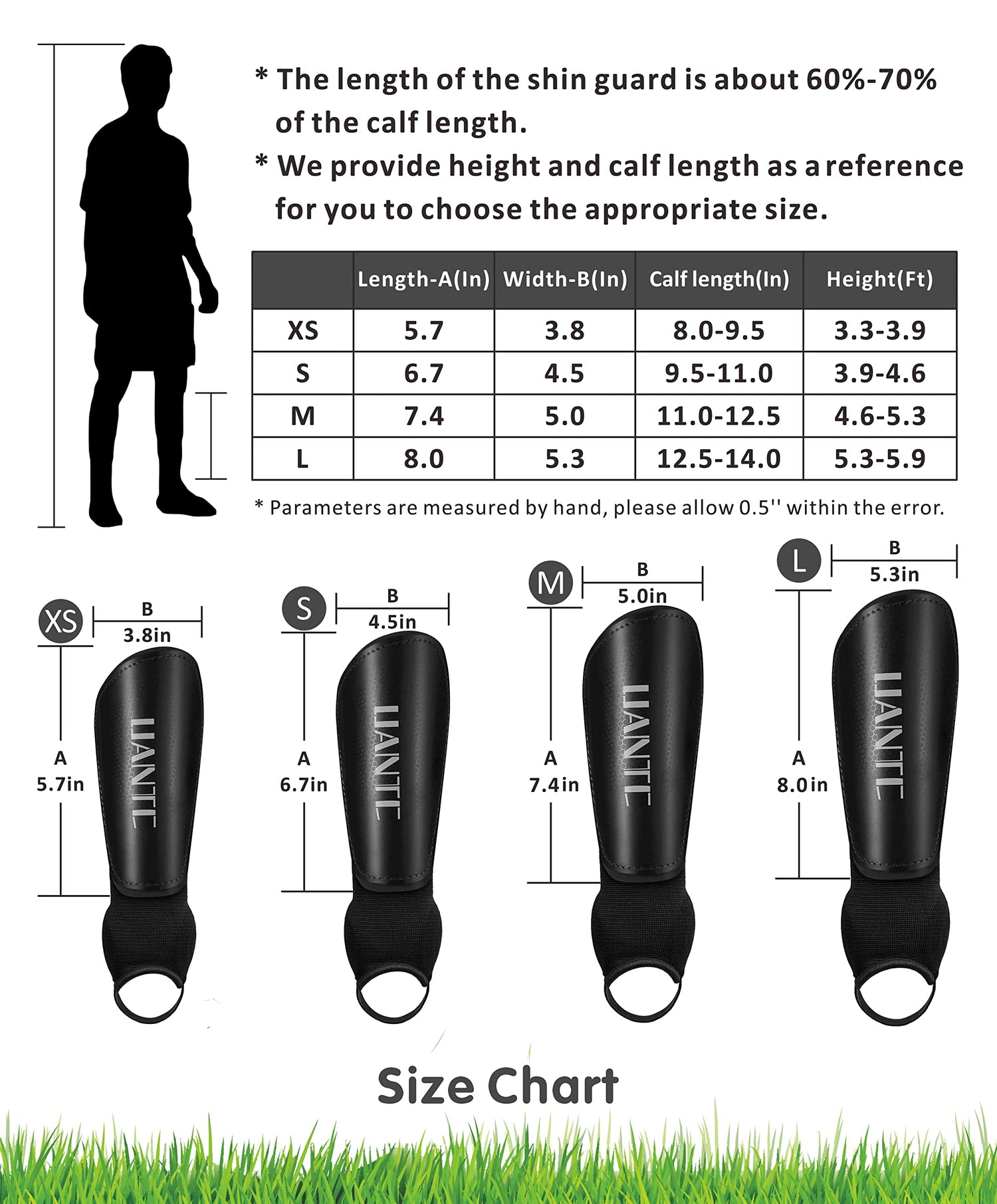 Uantc Soccer Shin Guards for Kids/Youth/Adults