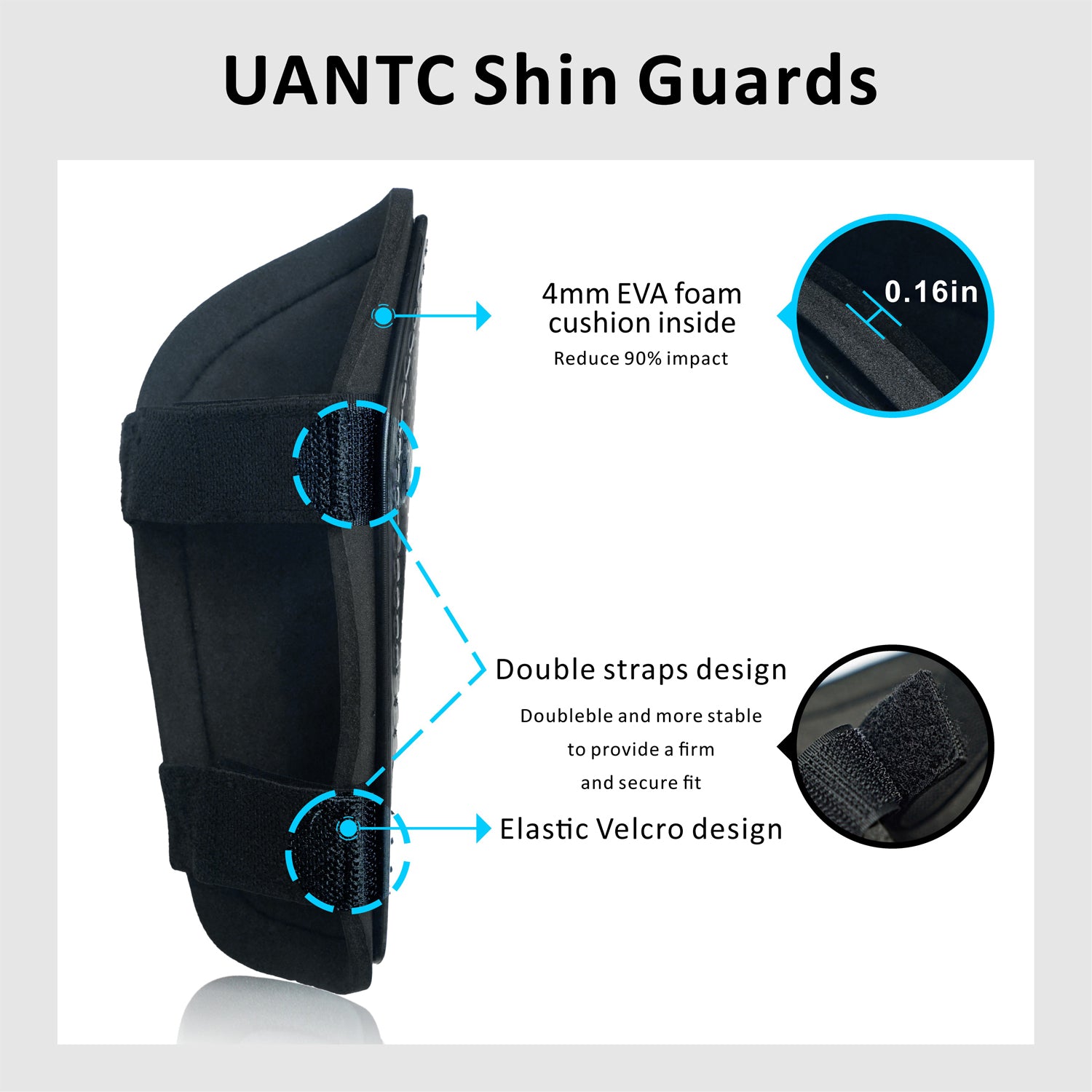 Uantc Soccer Shin Guards for Kids/Youth/Adults