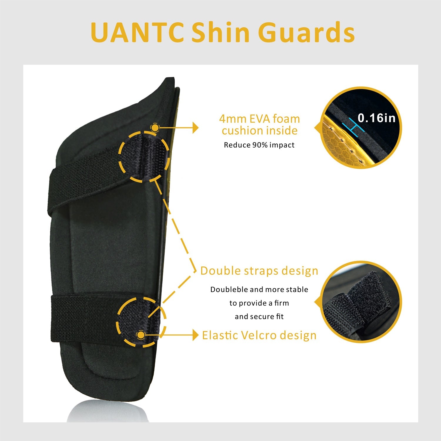 Uantc Soccer Shin Guards for Kids/Youth/Adults