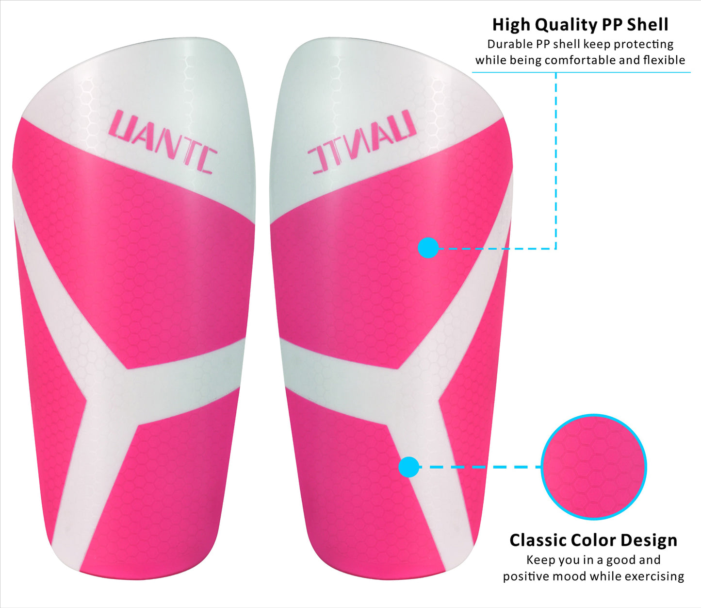Uantc Soccer Shin Guards - Shin Guards with Adjustable Straps for