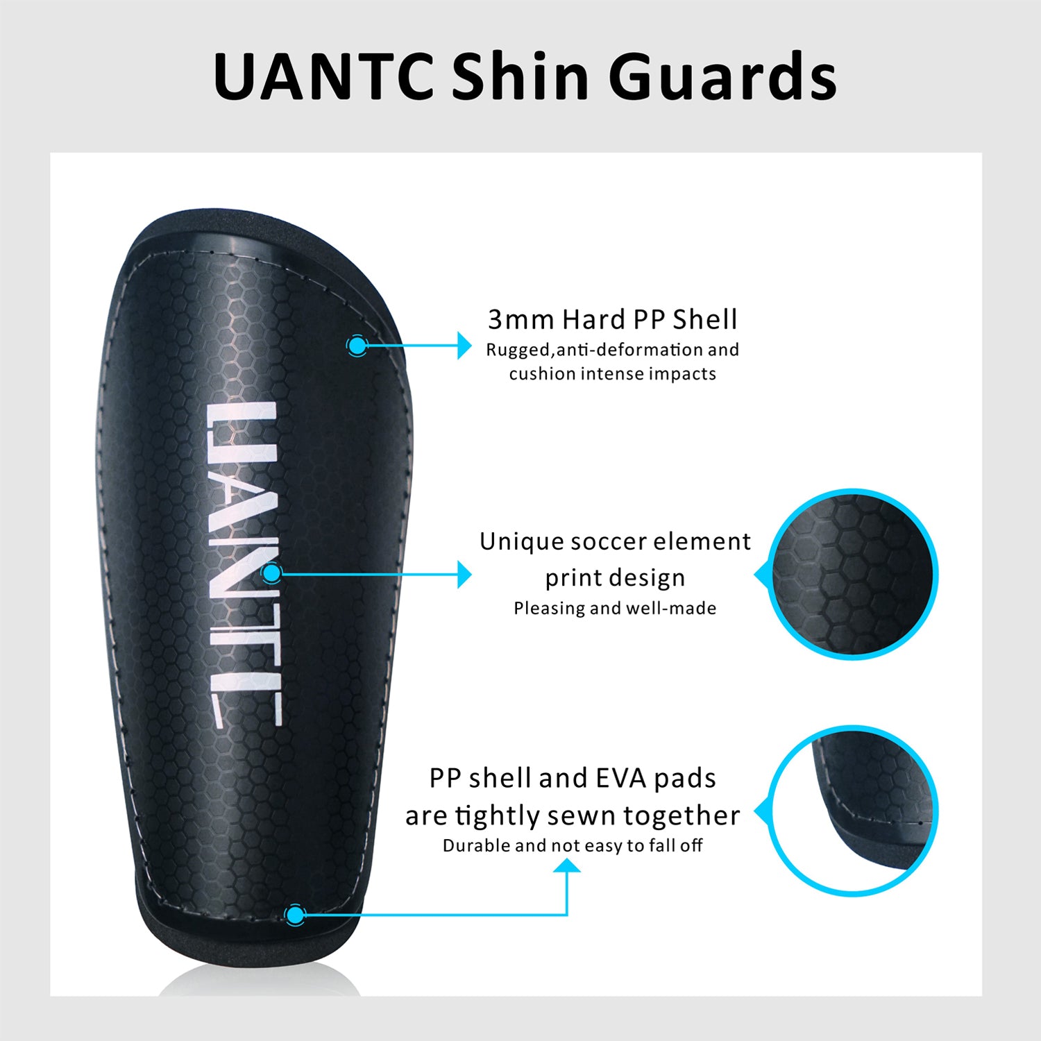 Uantc Soccer Shin Guards for Kids/Youth/Adults