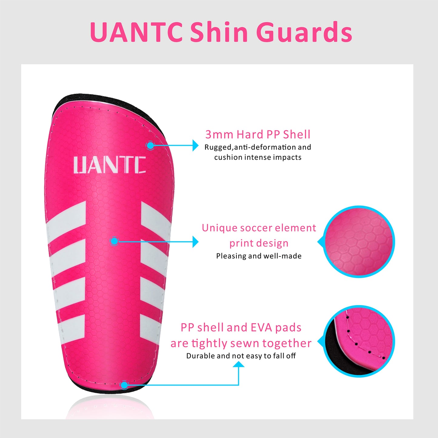 Uantc Soccer Shin Guards for Kids/Youth/Adults