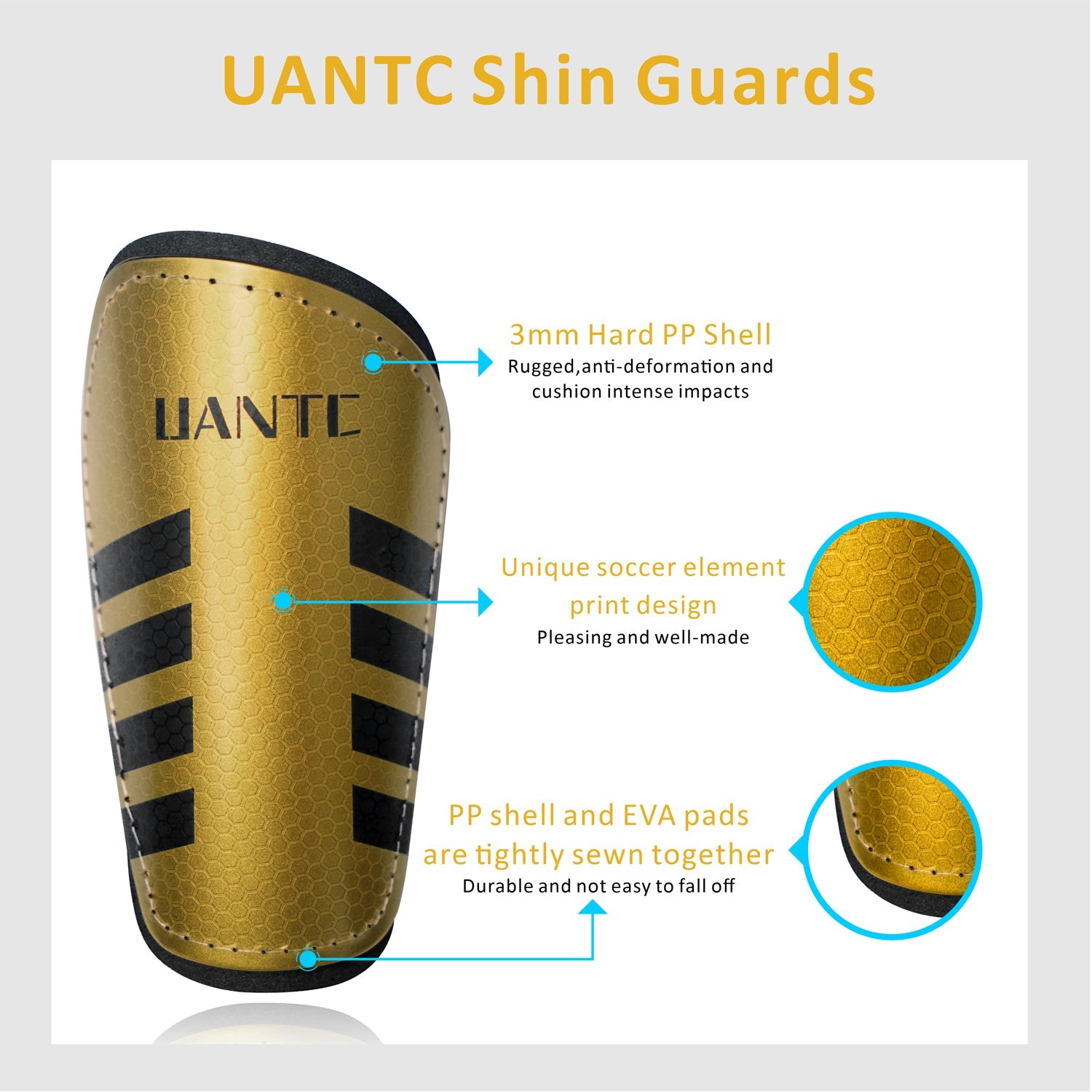 Uantc Soccer Shin Guards for Kids/Youth/Adults